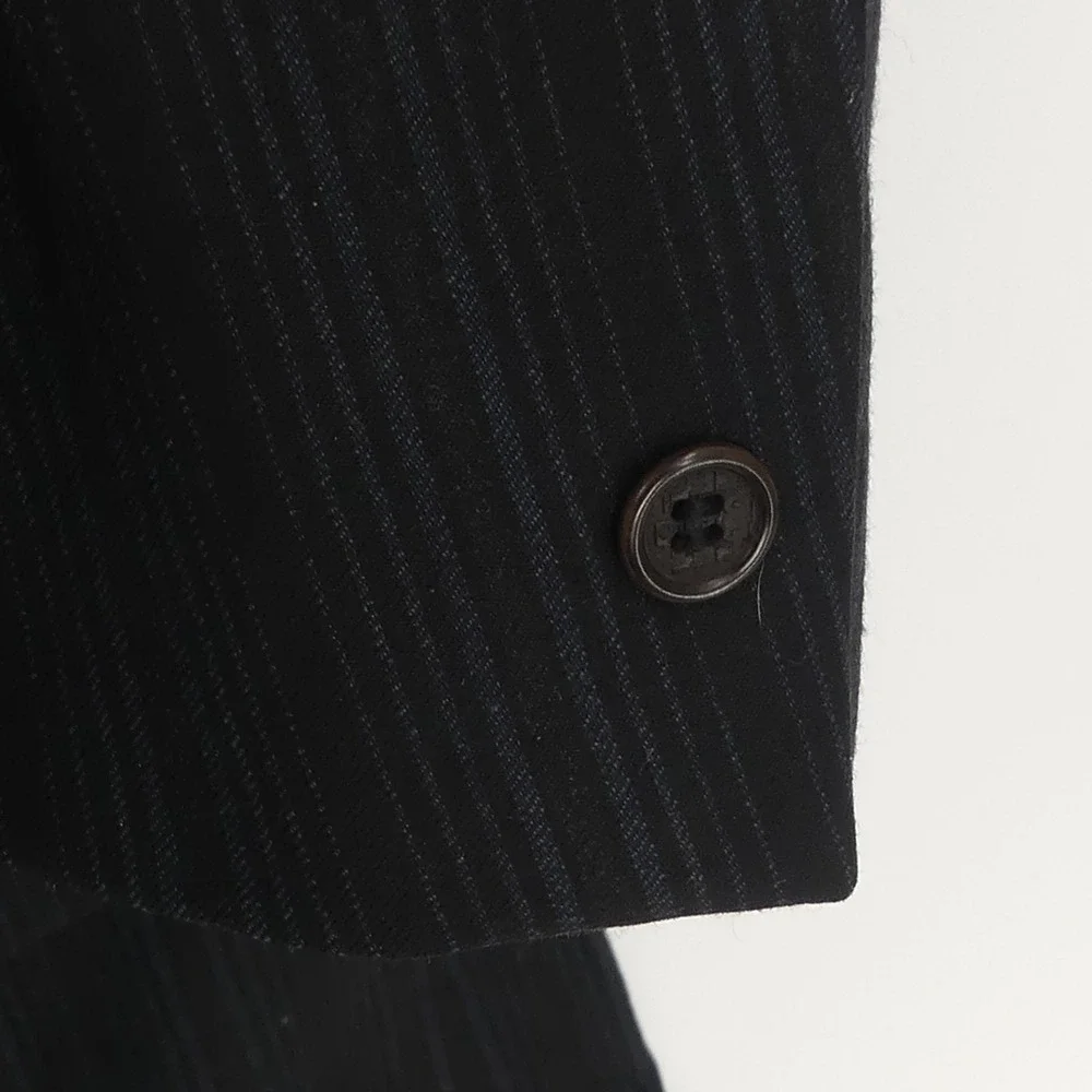 Ted Baker London 2-Piece Suit‎ Black Blue Stripe Wool Men's 42L 36x35